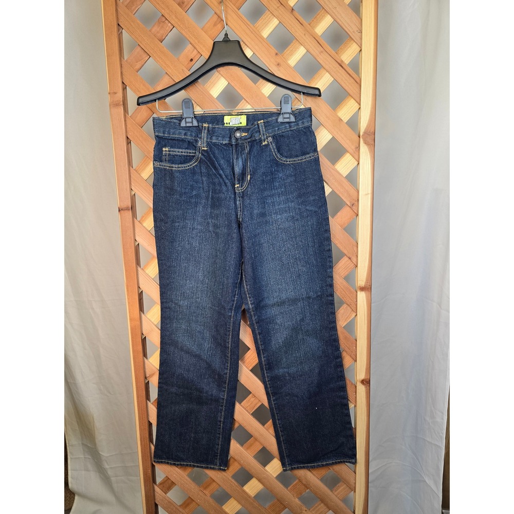 Old Navy Straight Leg Jeans Boys 12 Husky Blue Denim 100% Cotton - Excellent